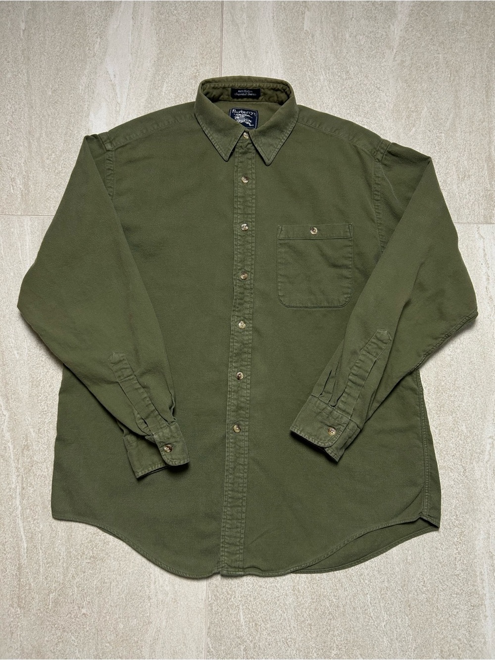 BURBERRY BUTTON DOWN FLANNEL SHIRT NOVA CHECK SIZE LARGE